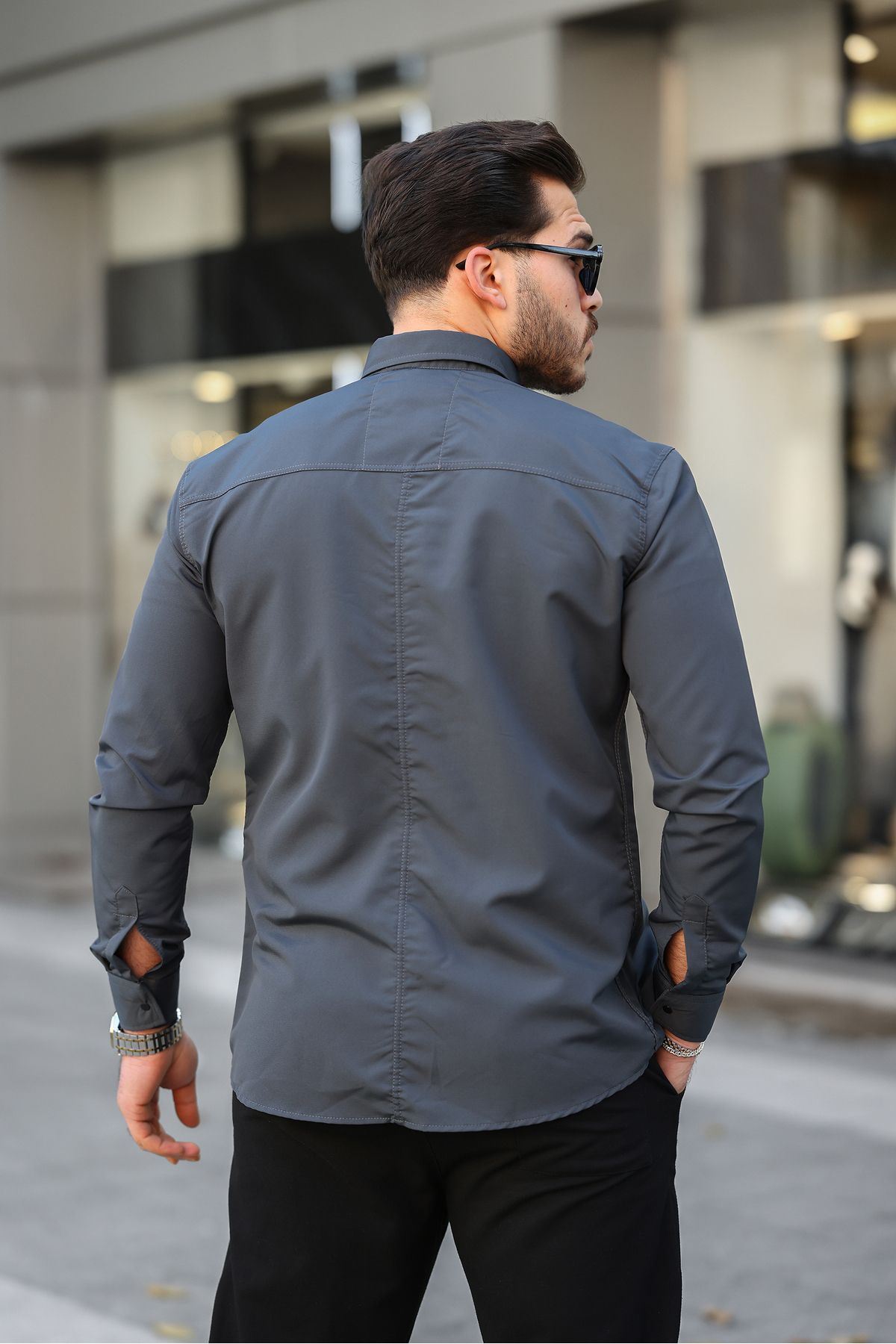 Erkek Çift Cep Paraşüt Kumaş Gömlek