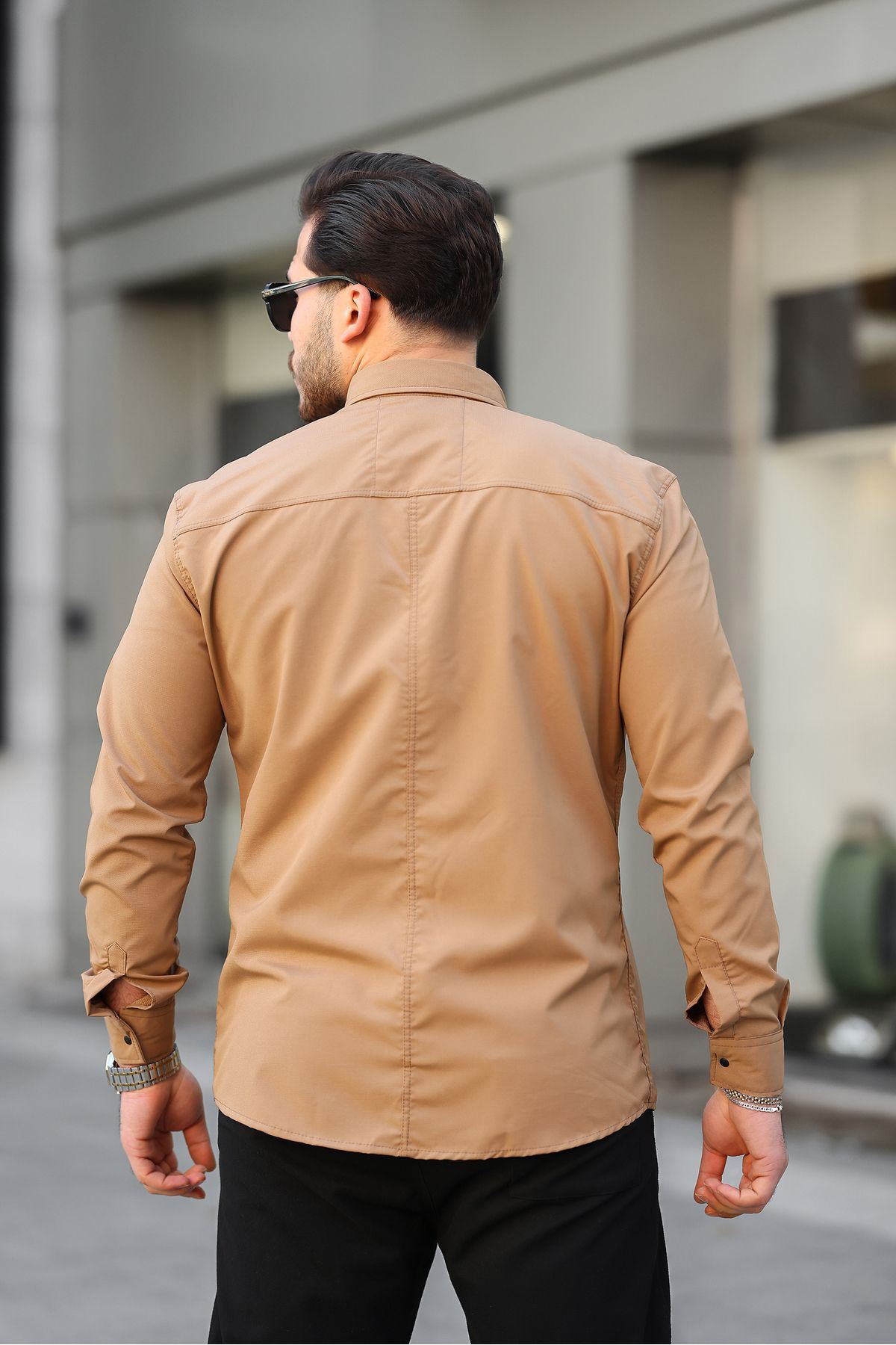 Erkek Çift Cep Paraşüt Kumaş Gömlek