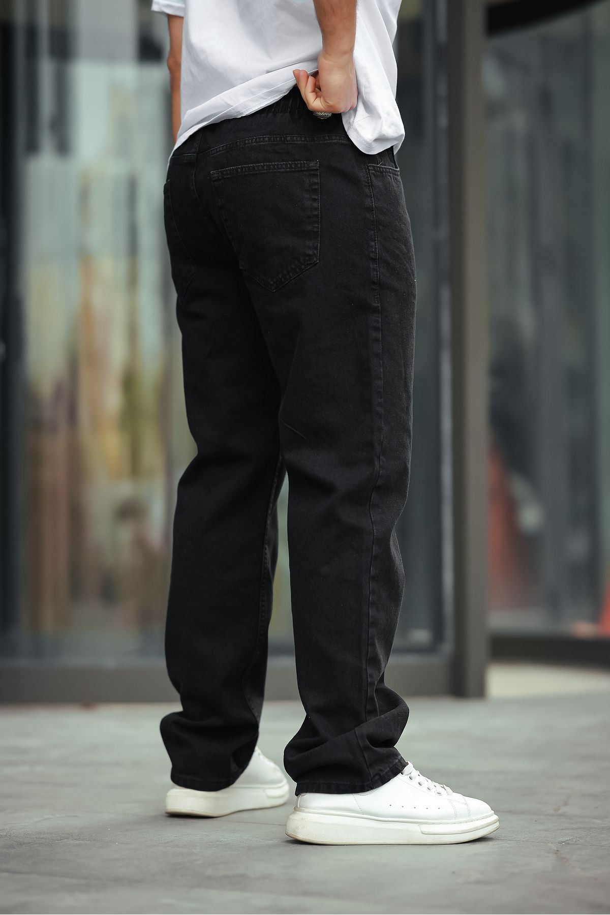 Erkek Baggy Rahat Kalıp Bel Lastikli  Pantolon