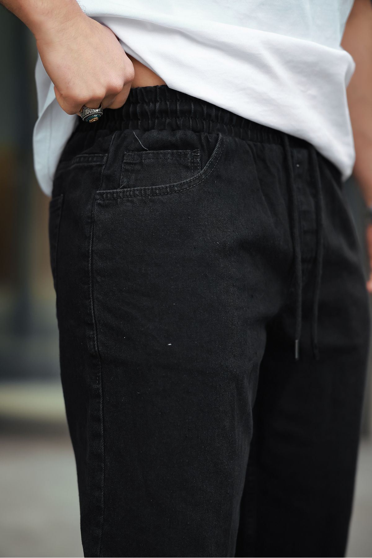 Erkek Baggy Rahat Kalıp Bel Lastikli  Pantolon