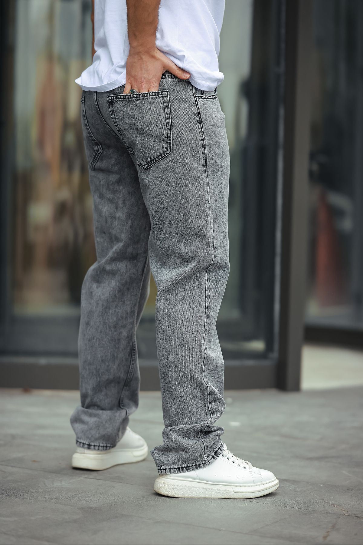 Erkek Baggy Rahat Kalıp Bel Lastikli  Pantolon