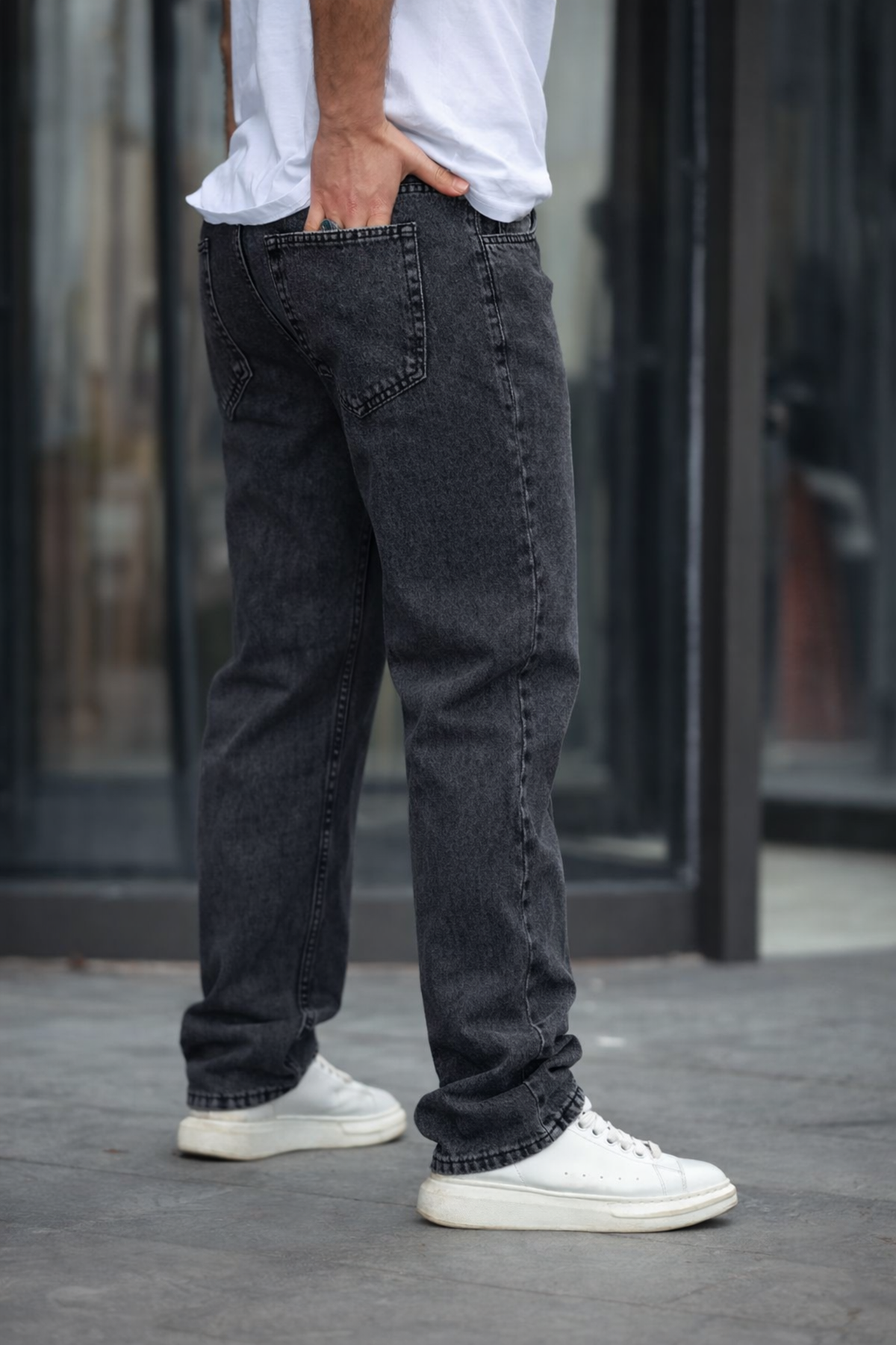 Erkek Baggy Rahat Kalıp Bel Lastikli Pantolon