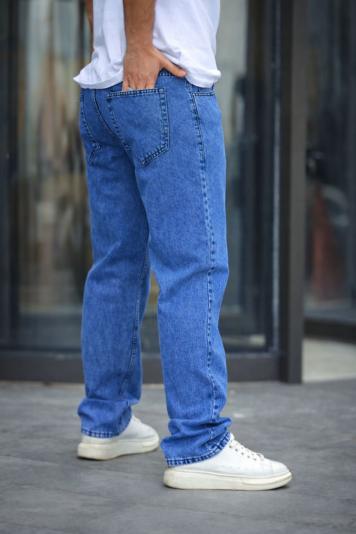 Erkek Baggy Rahat Kalıp Bel Lastikli Pantolon