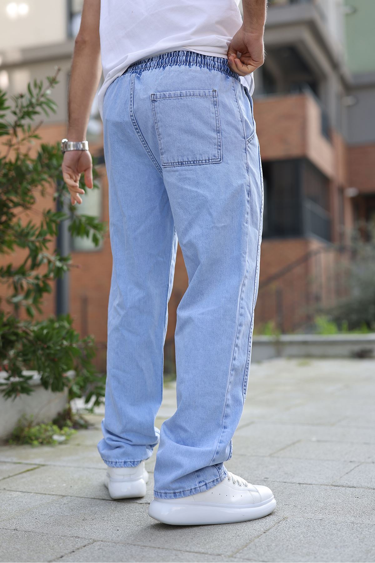 Erkek Baggy Rahat Kalıp Bel Lastikli Pantolon