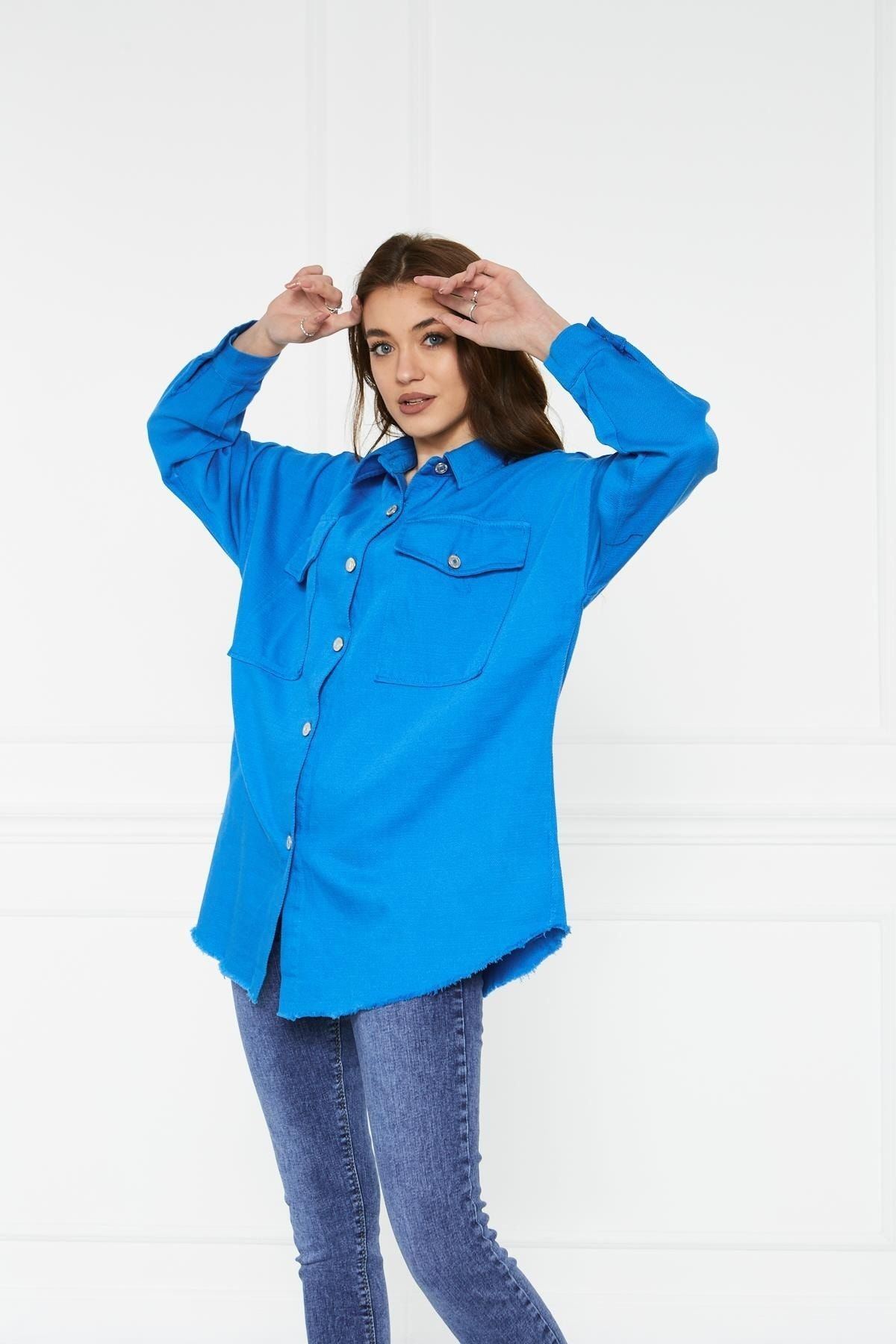 Kadın Eteği Püsküllü Gabardin Ceket