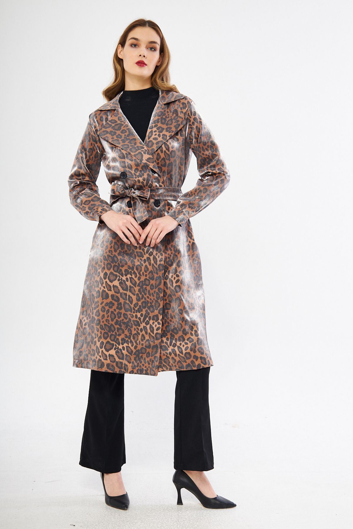 Astarsız Cepli Düğmeli Kuşaklı Yazlık Trenç