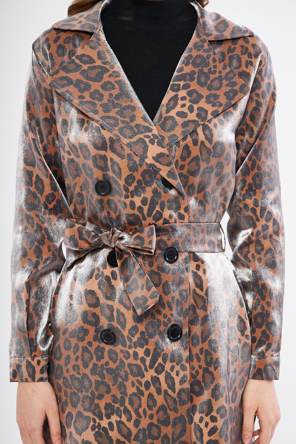 Astarsız Cepli Düğmeli Kuşaklı Yazlık Trenç