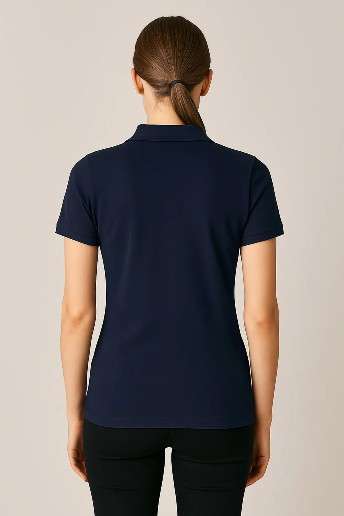 Kadın 3 Lü Paket Basic Kısa Kol Düz Polo Yaka Tişört
