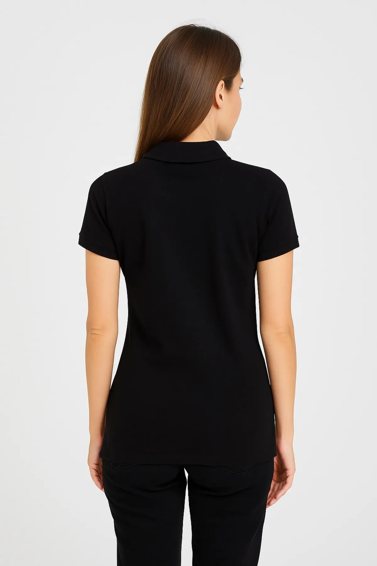 Kadın Armalı 3 Lü Paket Yazlık Dar Polo Yaka Tişört