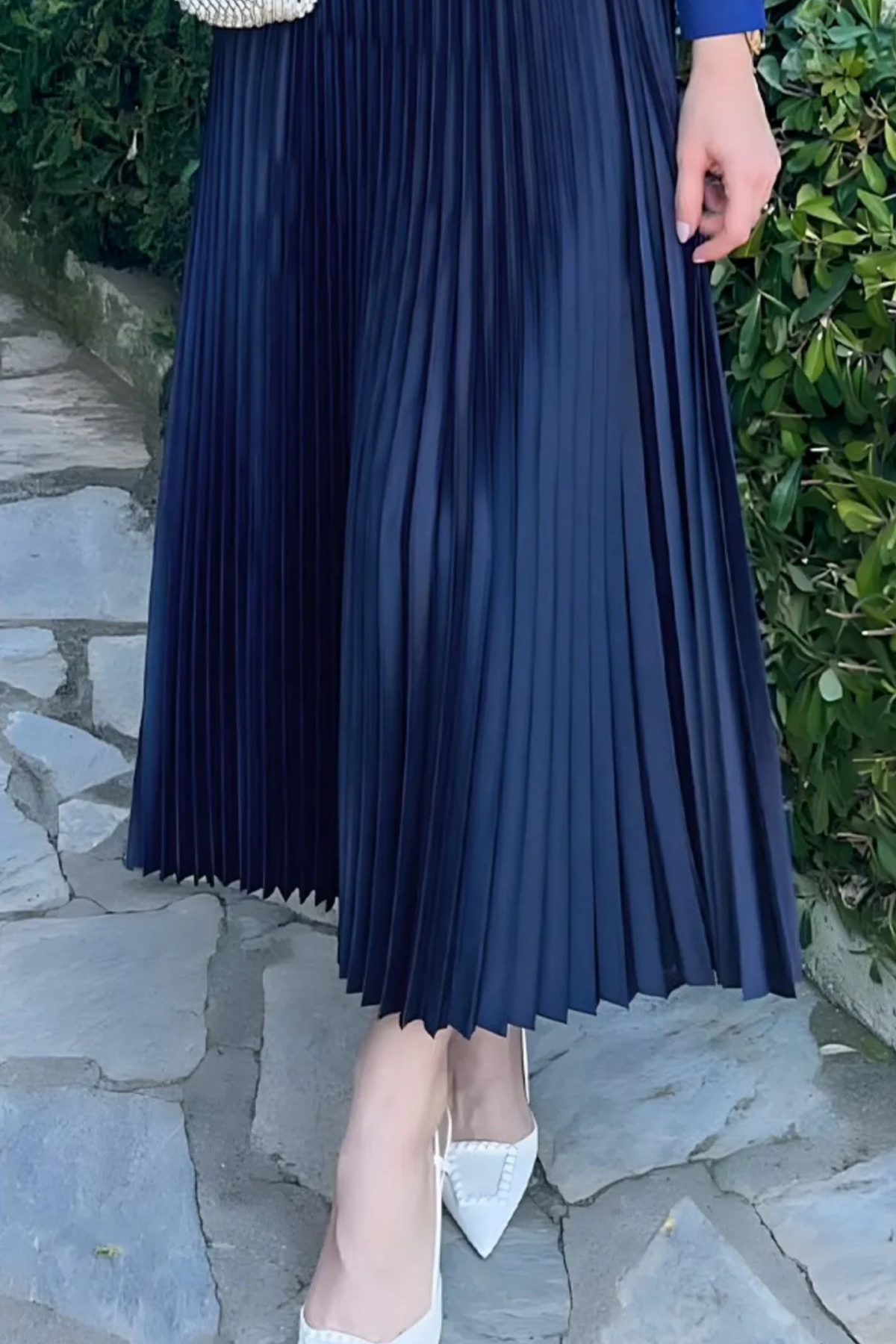 Kadın 3Lü Paket Lastikli Pilise Bol Yazlık Uzun Etek