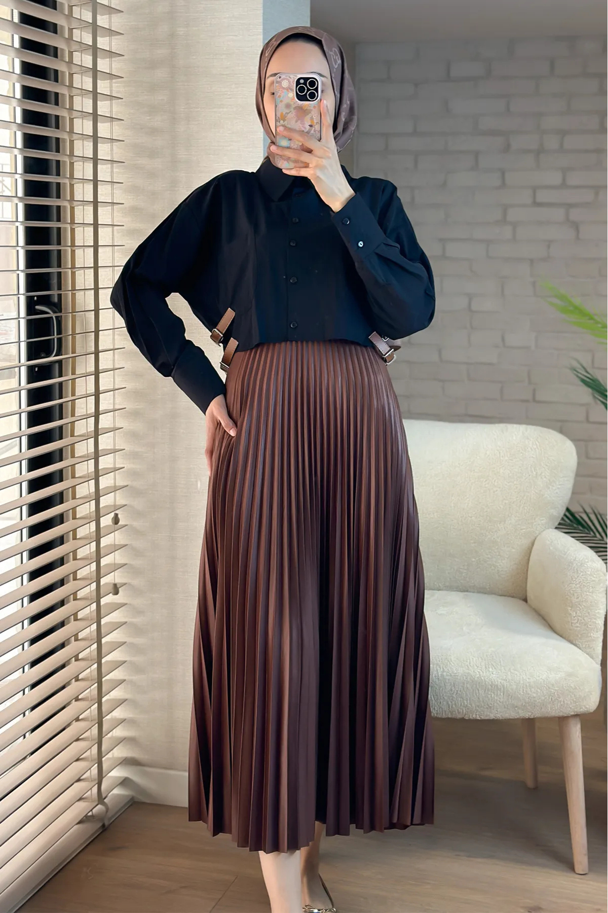 Kadın 3Lü Paket Lastikli Pilise Bol Yazlık Uzun Etek