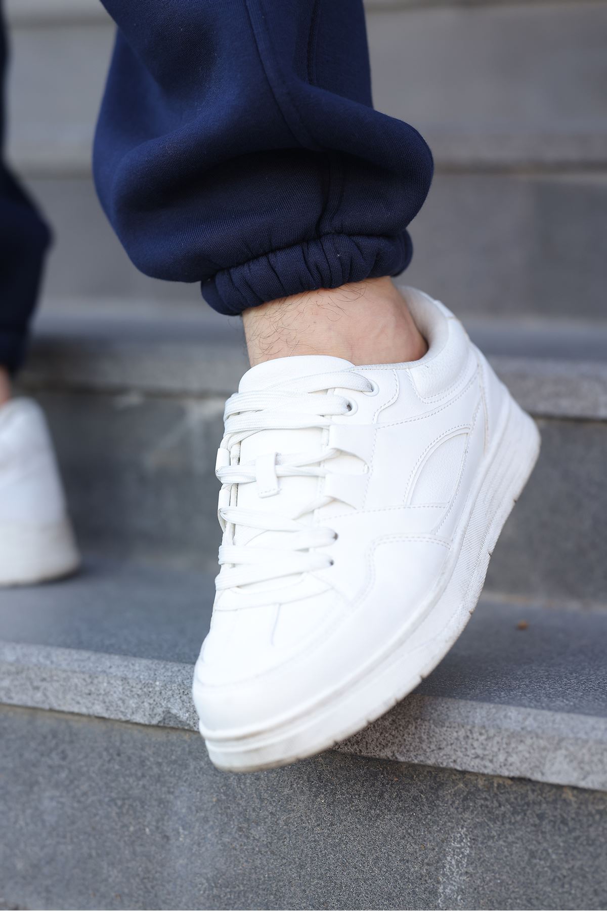 Erkek Bol Paça Beli Lastikli Antrasit Eşofman Altı