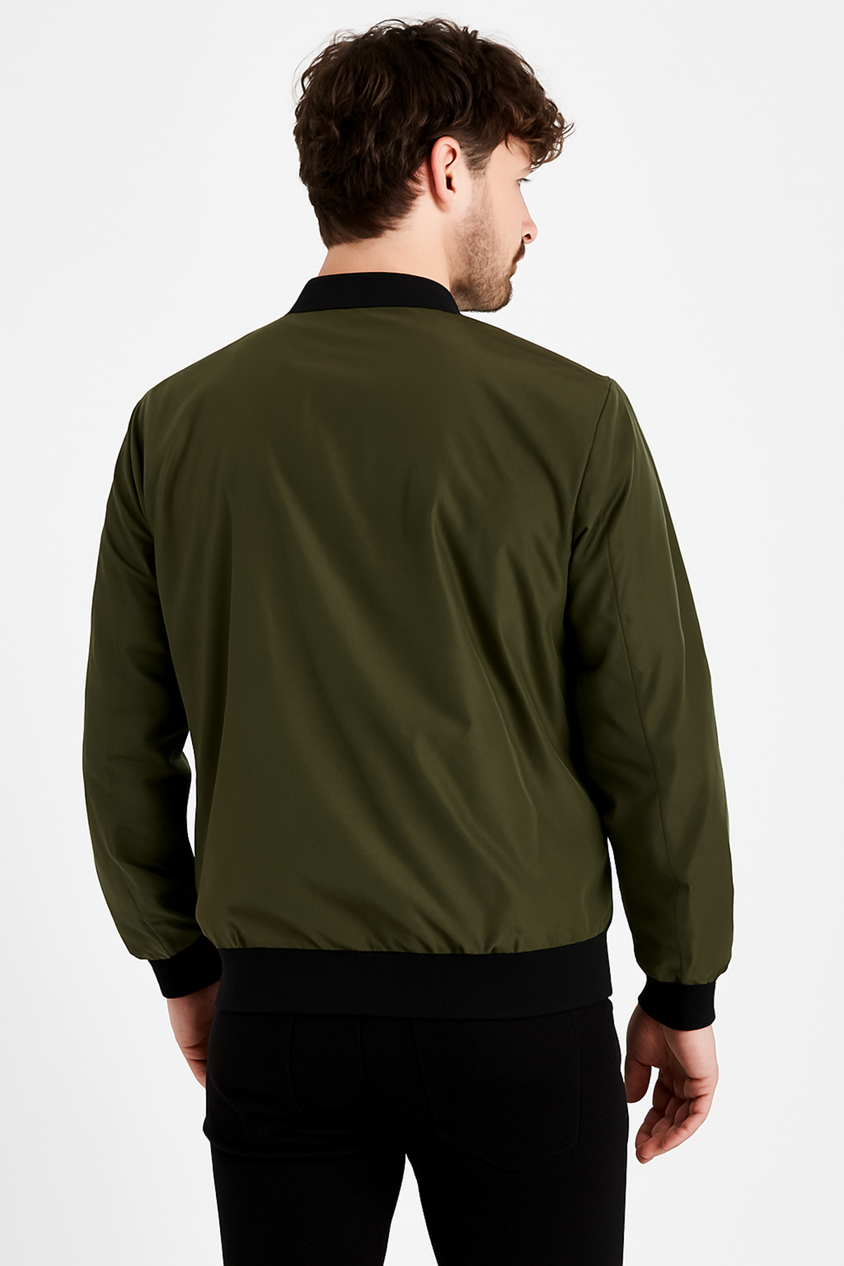 Erkek Fermuarlı Haki Kolej Rüzgarlık & Yağmurluk