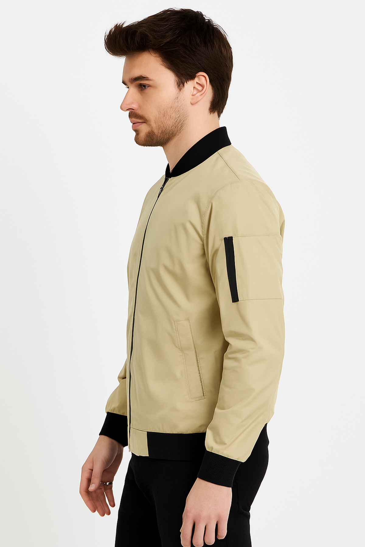 Erkek Fermuarlı Taş Kolej Rüzgarlık & Yağmurluk