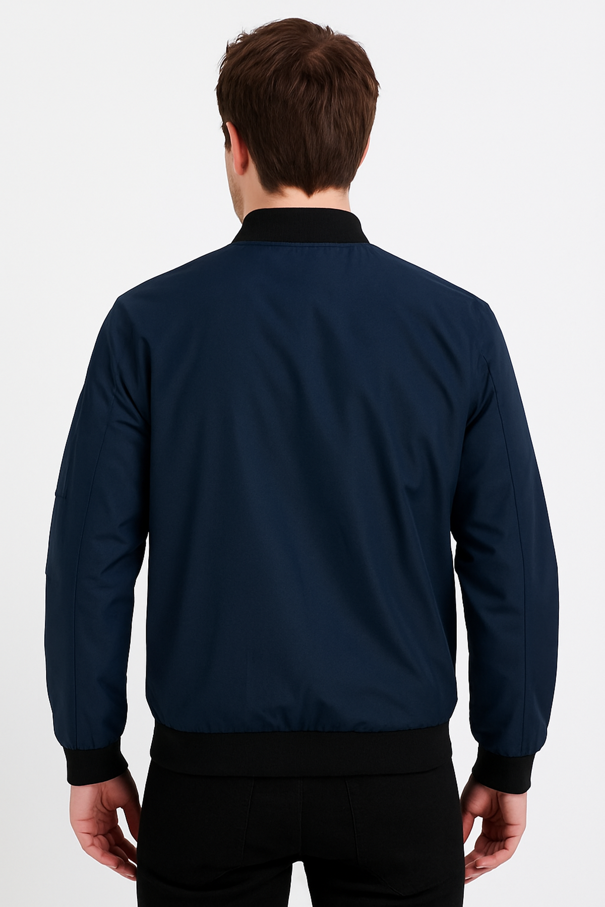 Erkek Fermuarlı Lacivert Kolej Rüzgarlık & Yağmurluk