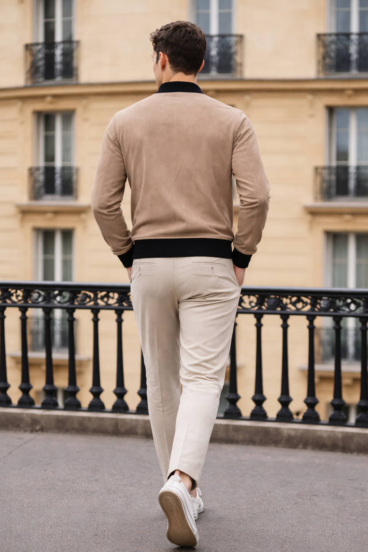 Erkek Trend Dar Astarsız Nubuk Süet A.Kahve Ceket