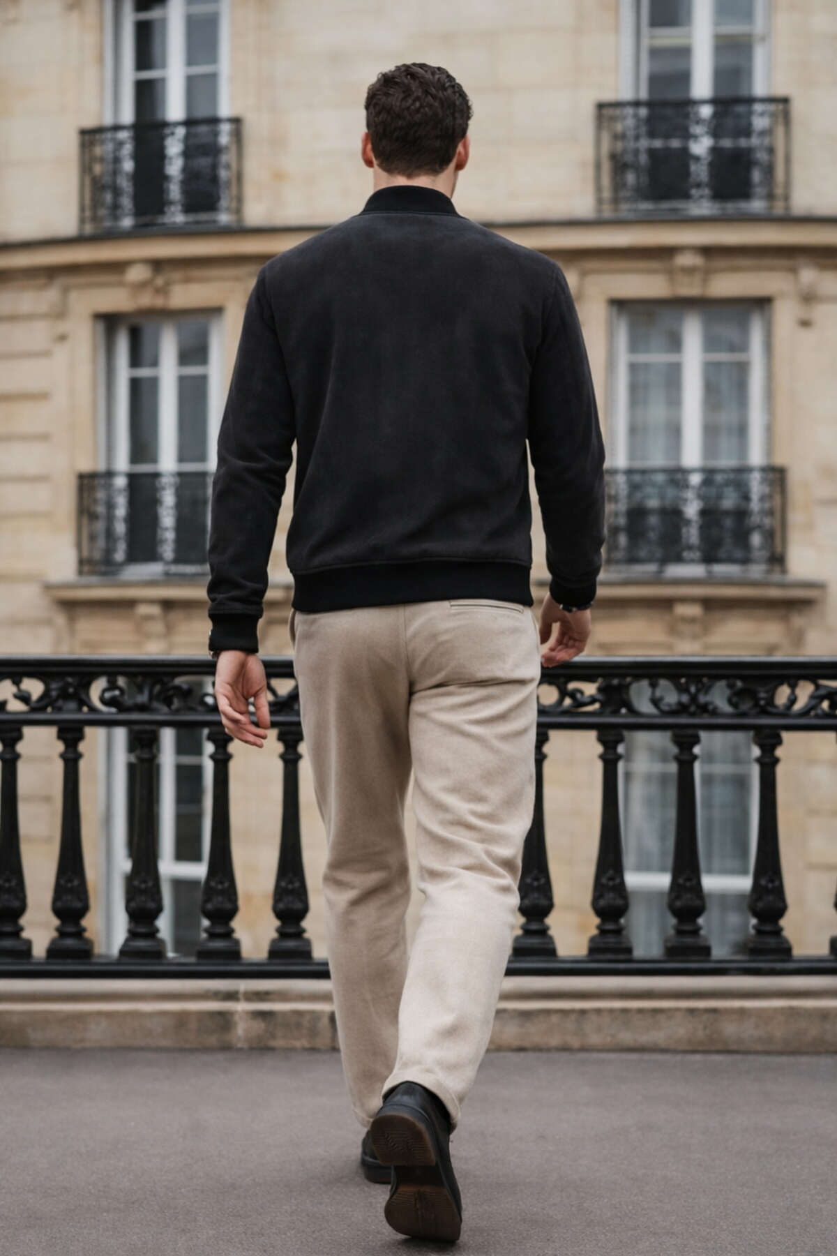 Erkek Trend Dar Astarsız Nubuk Süet Siyah Ceket