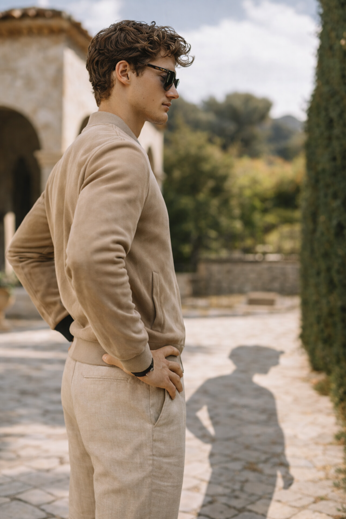 Erkek Premium Comfort Basic Nubuk Süet Kahve Ceket