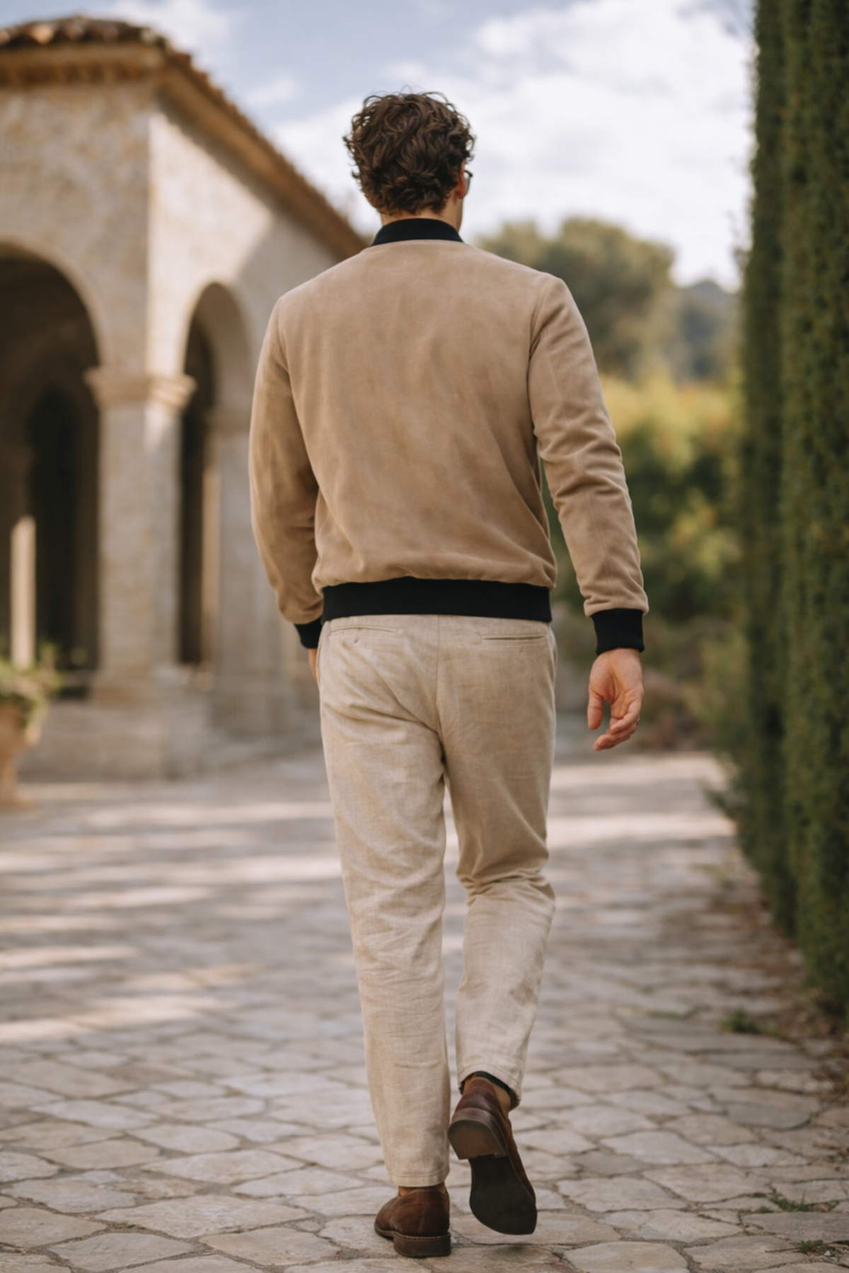 Erkek Premium Comfort Basic Nubuk Süet Kahve Ceket