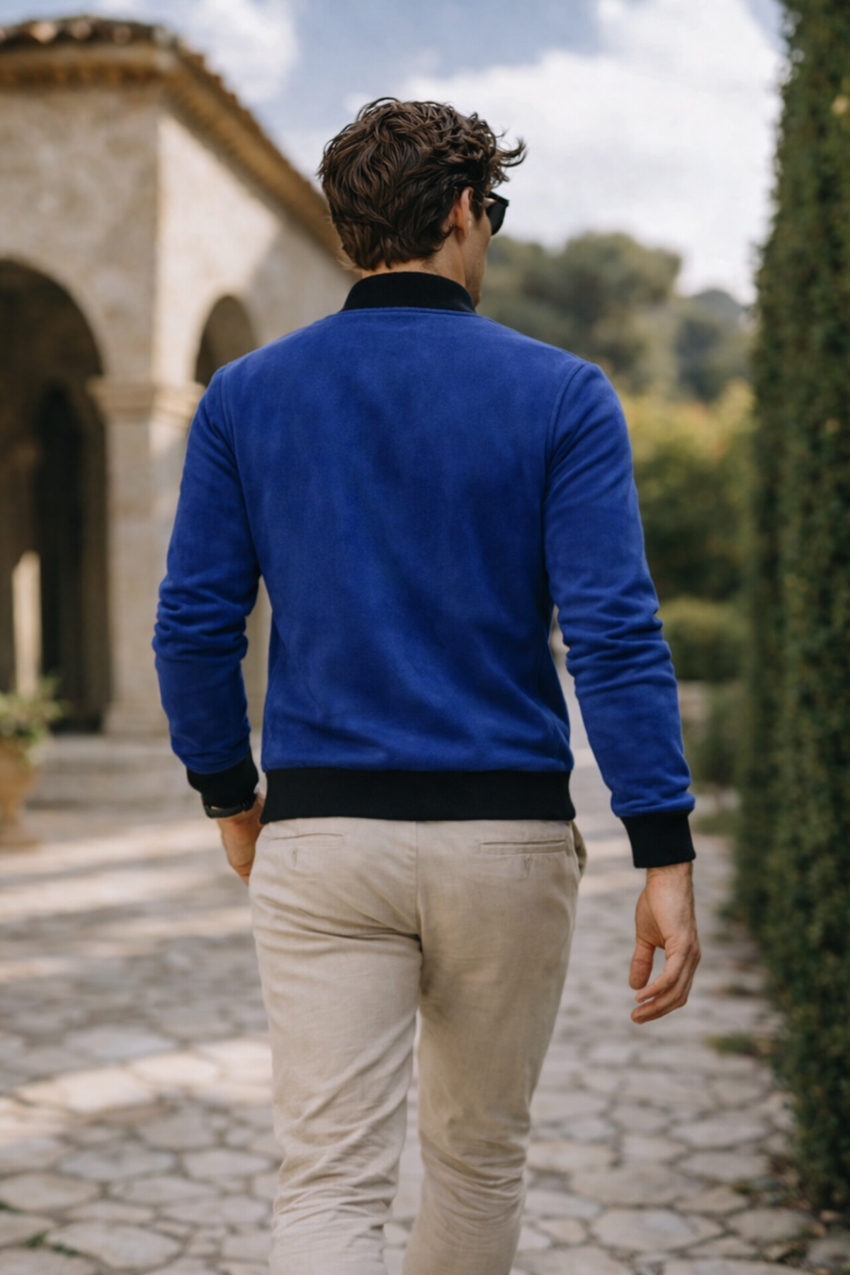 Erkek Premium Comfort Basic Nubuk Süet Lacivert Ceket