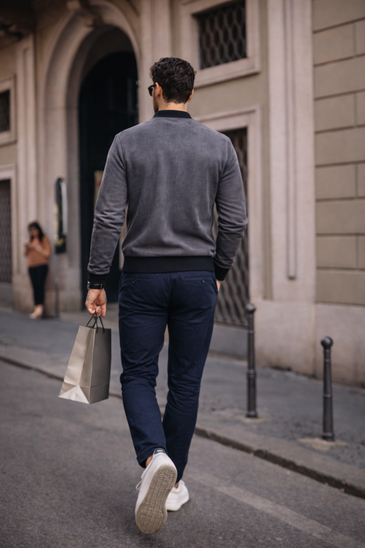 Erkek Relax Fit Füme Süet Nubuk Ceket