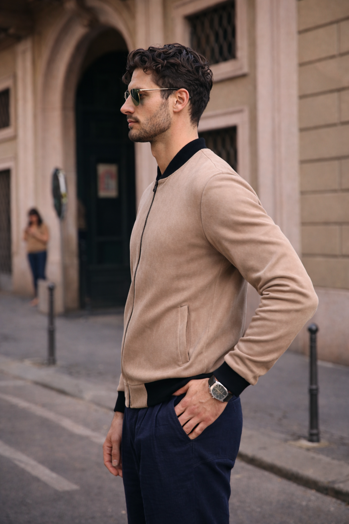 Erkek Relax Fit Kahve Süet Nubuk Ceket