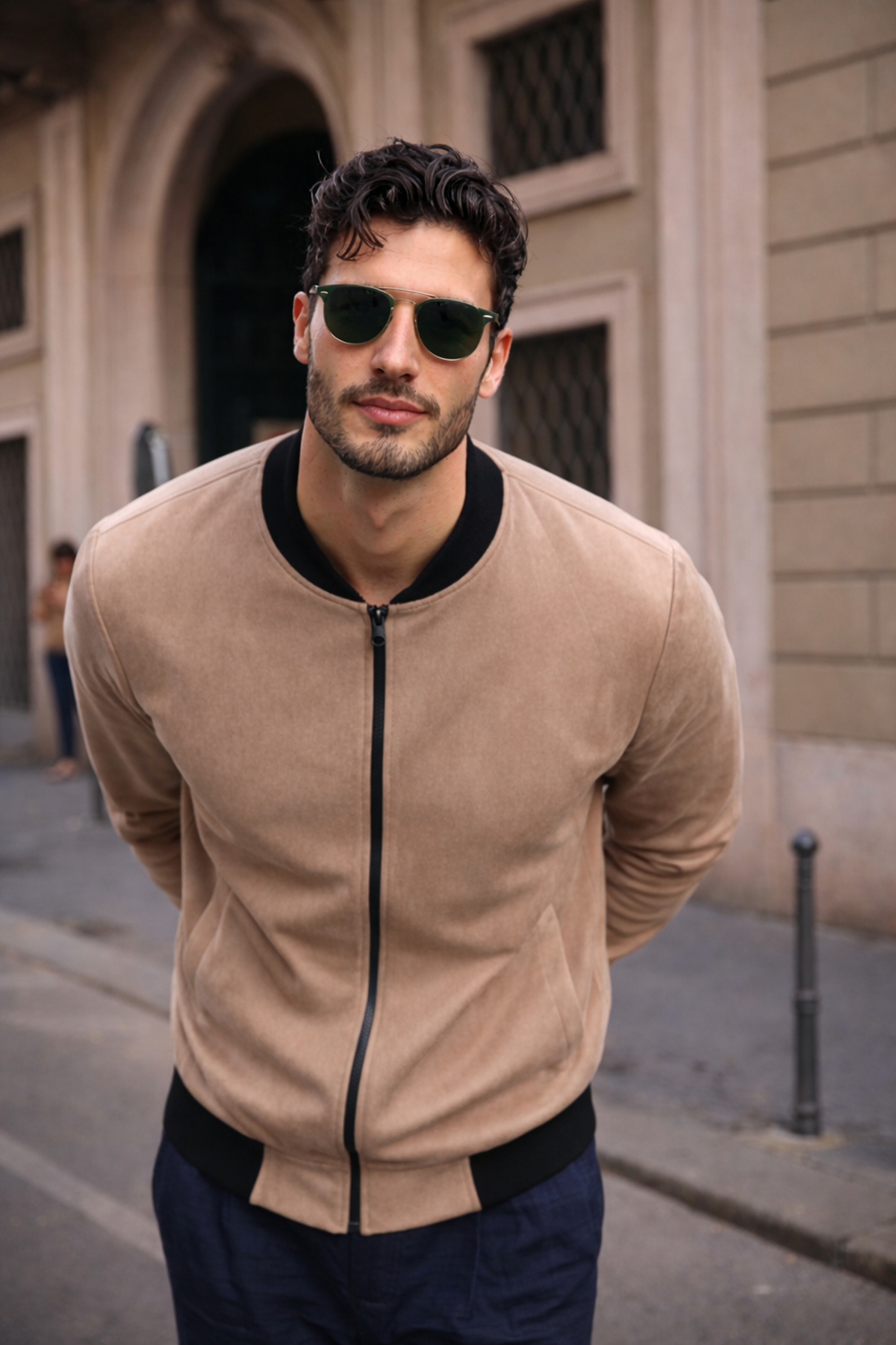 Erkek Relax Fit Kahve Süet Nubuk Ceket