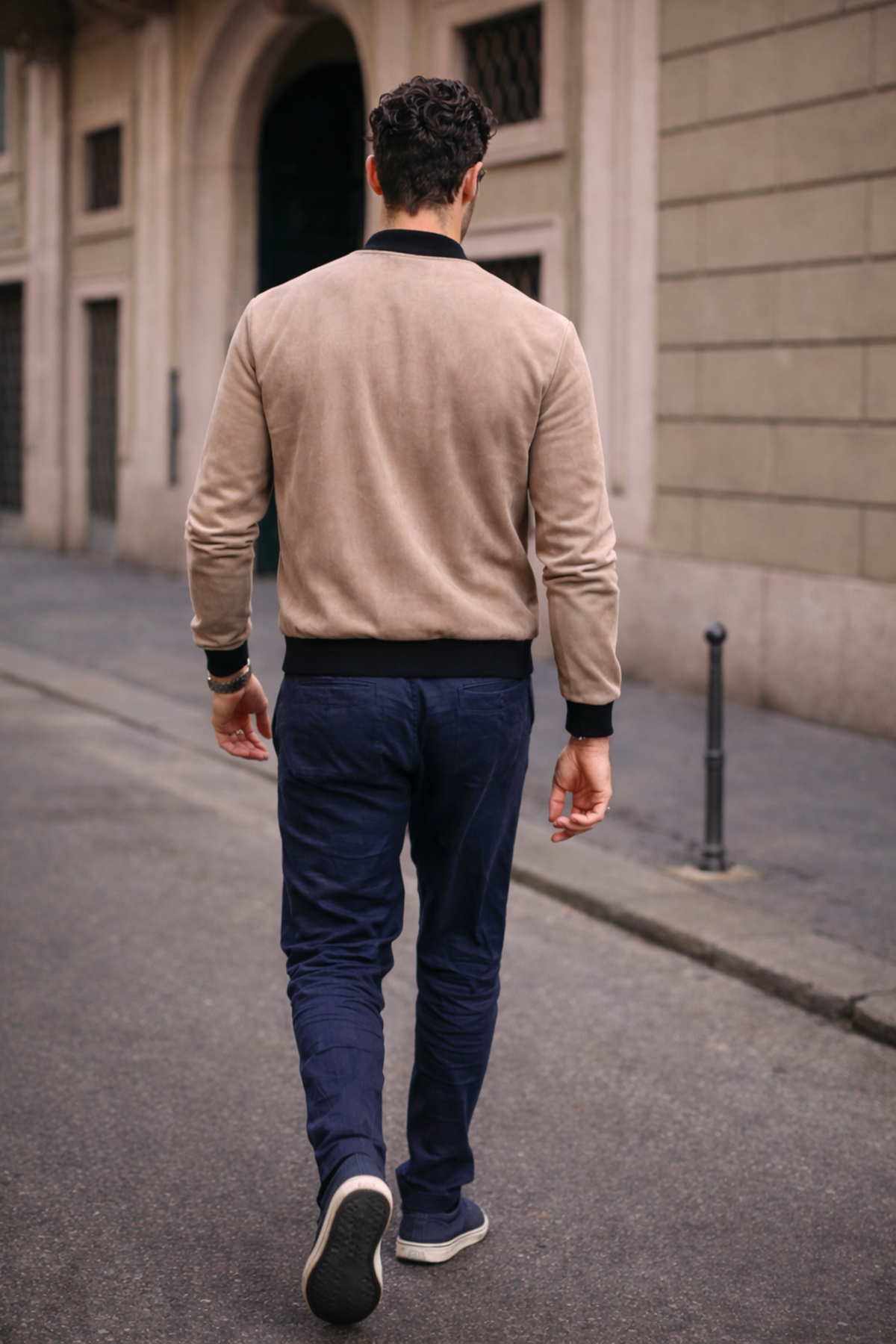 Erkek Relax Fit Kahve Süet Nubuk Ceket