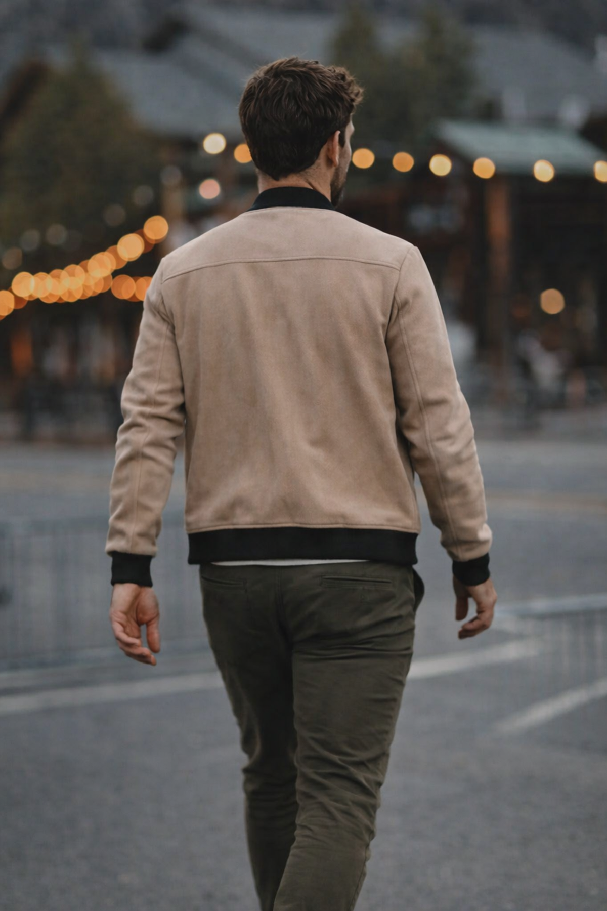 Erkek Comfort Fit Basic Kahve Süet Nubuk Ceket