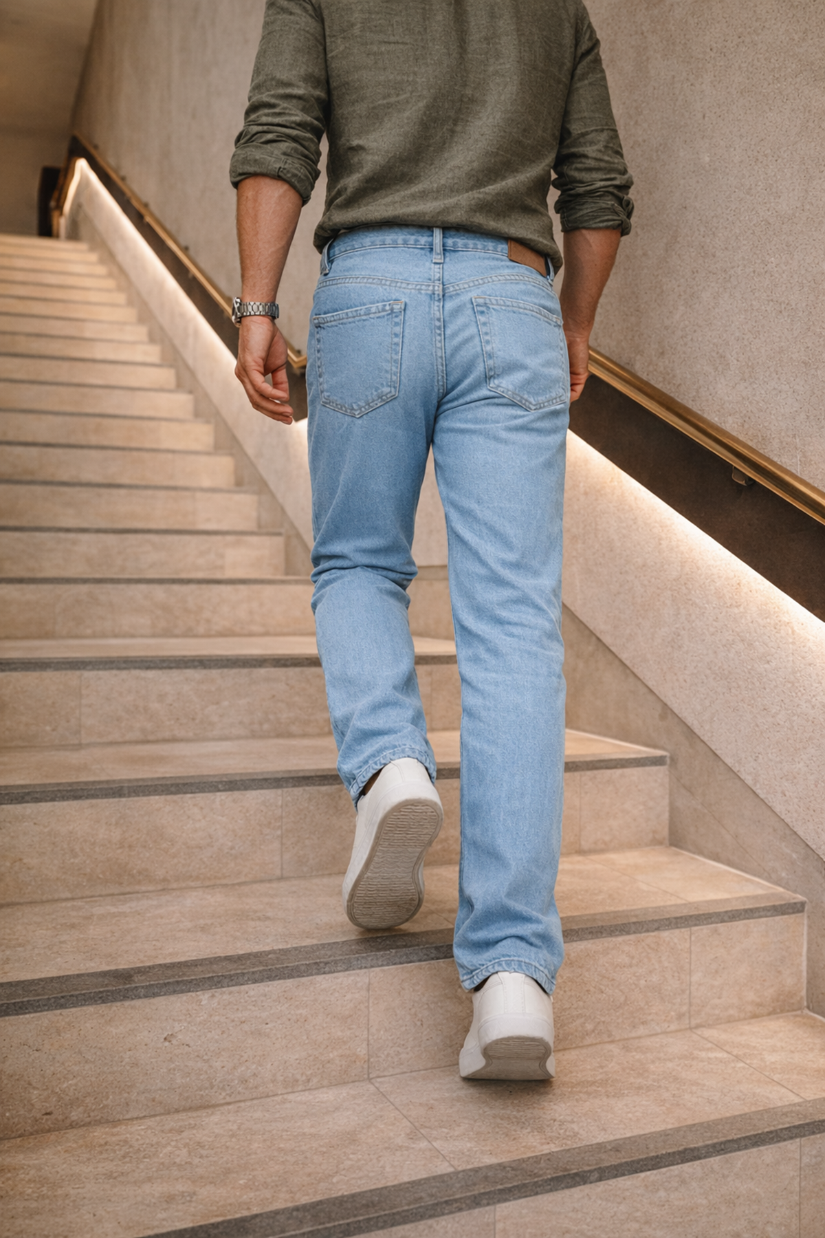 Erkek Yüksek Bel Bol Paça B.Mavi Kargo Baggy Pantolon