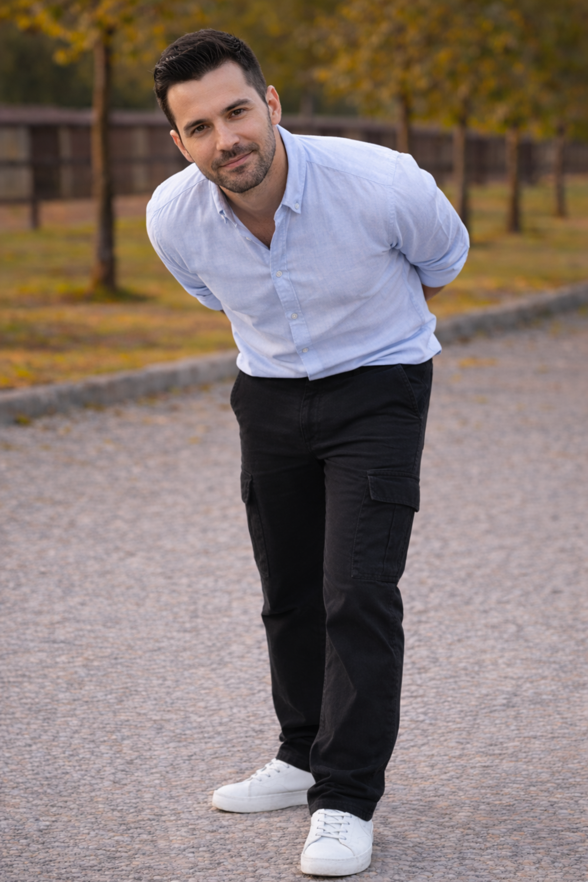 Erkek Premium Comfort Füme Kargo Baggy Pantolon