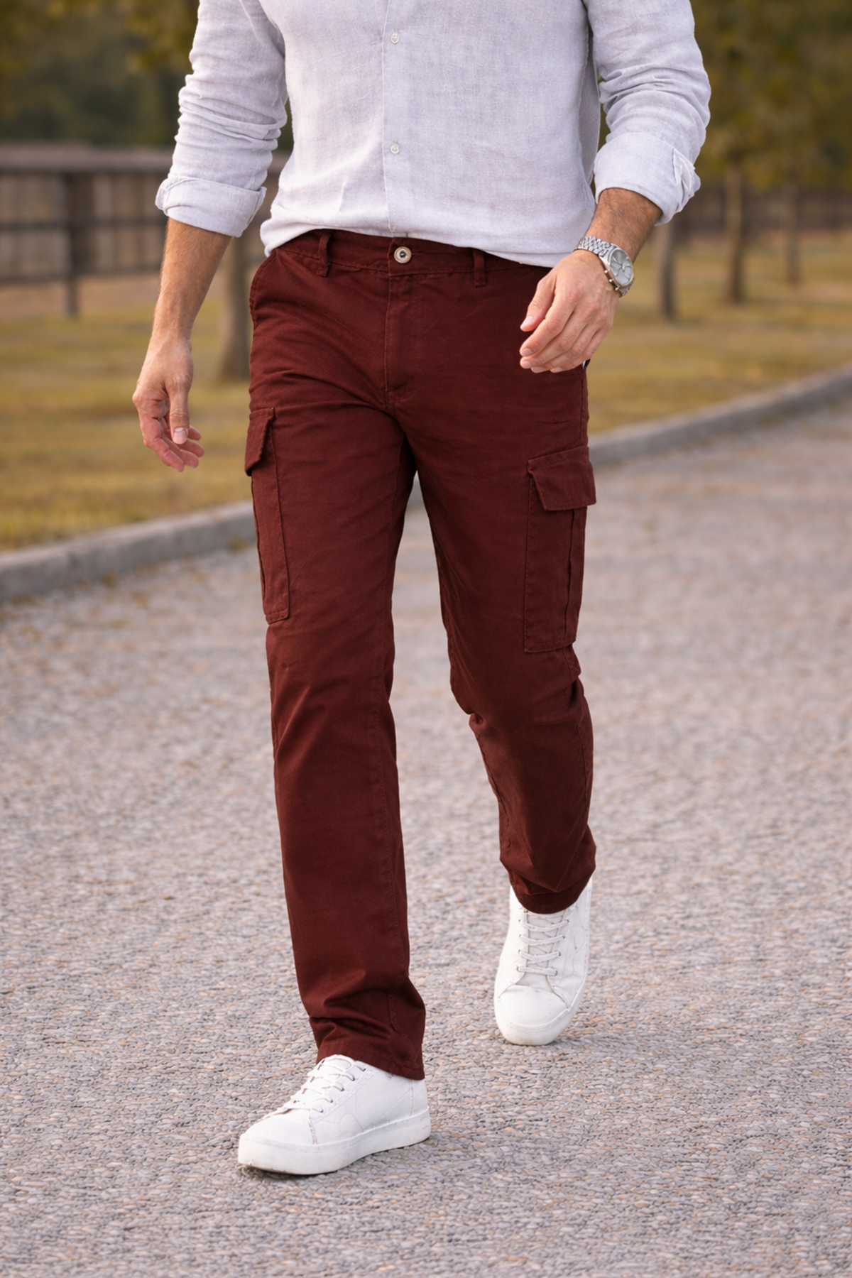 Erkek Premium Comfort Kiremit Kargo Baggy Pantolon