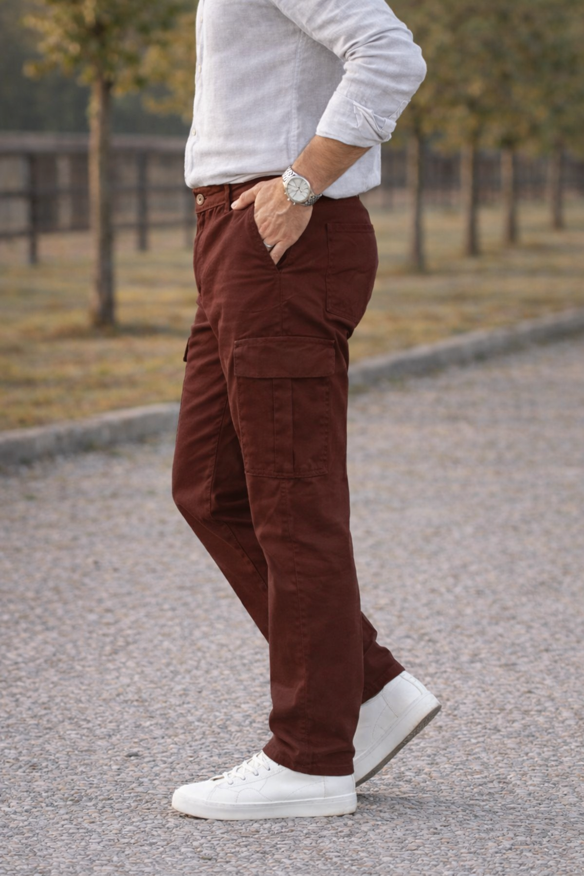 Erkek Premium Comfort Kiremit Kargo Baggy Pantolon