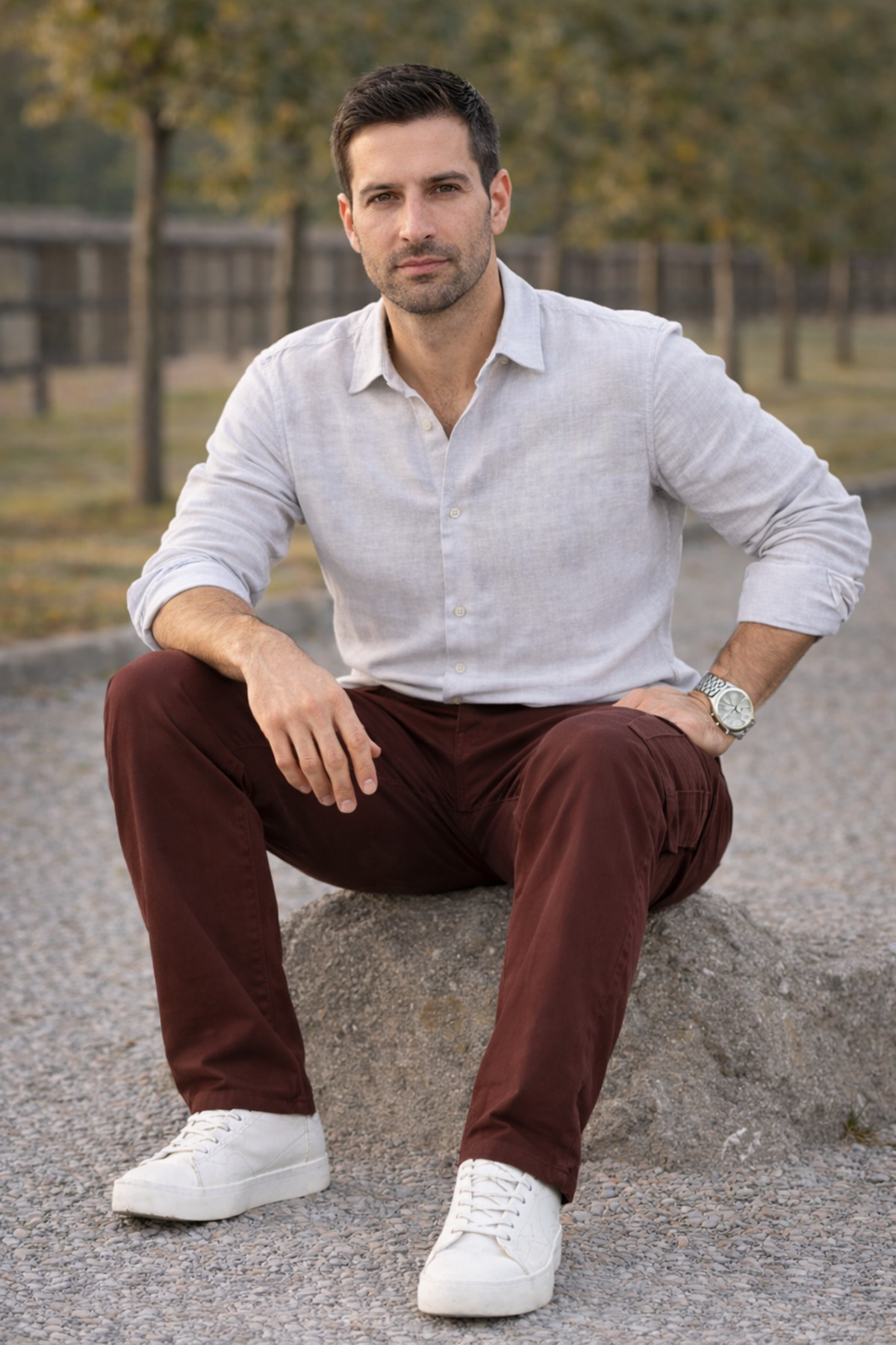 Erkek Premium Comfort Kiremit Kargo Baggy Pantolon