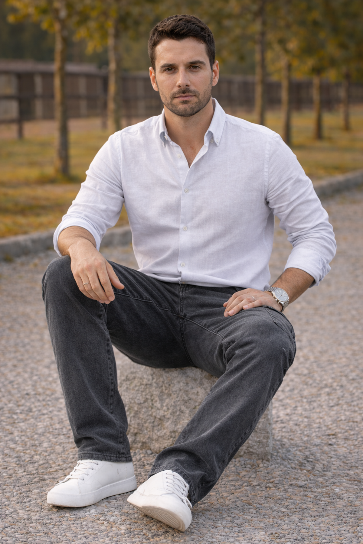 Erkek Premium Comfort Antrasit Kargo Baggy Pantolon