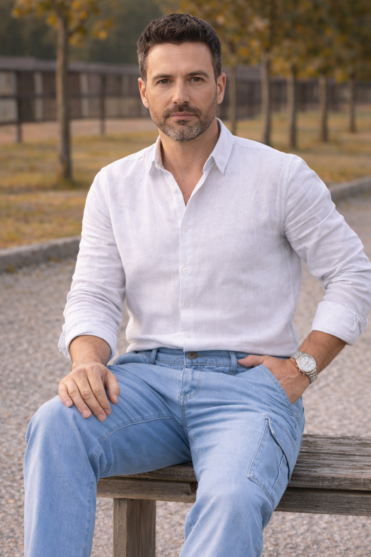 Erkek Premium Comfort B.Mavi Kargo Baggy Pantolon