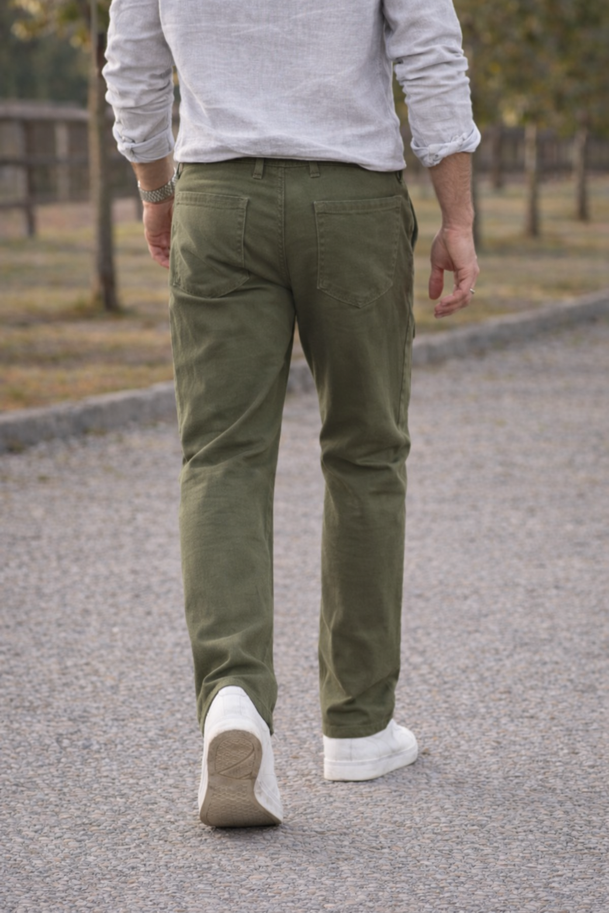 Erkek Premium Comfort Haki Kargo Baggy Pantolon