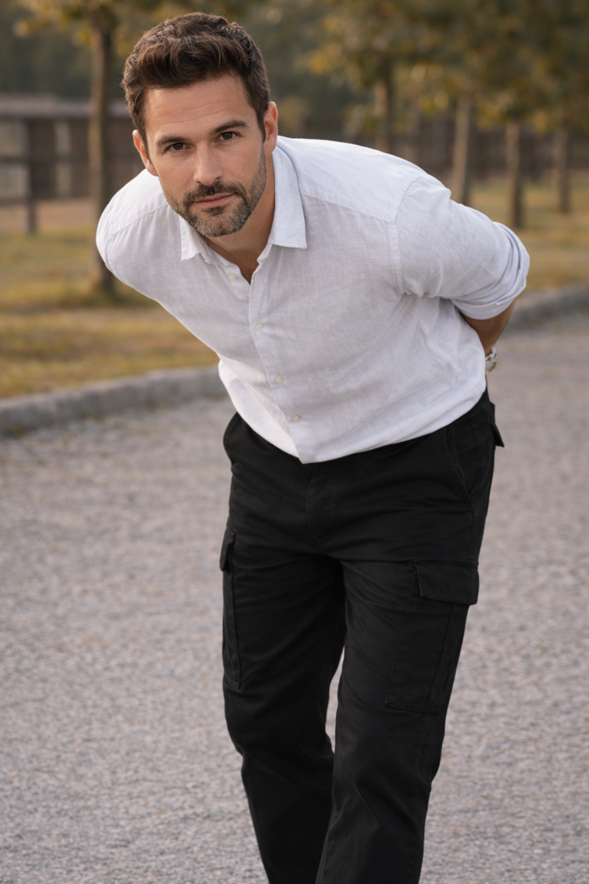 Erkek Premium Comfort Siyah Kargo Baggy Pantolon