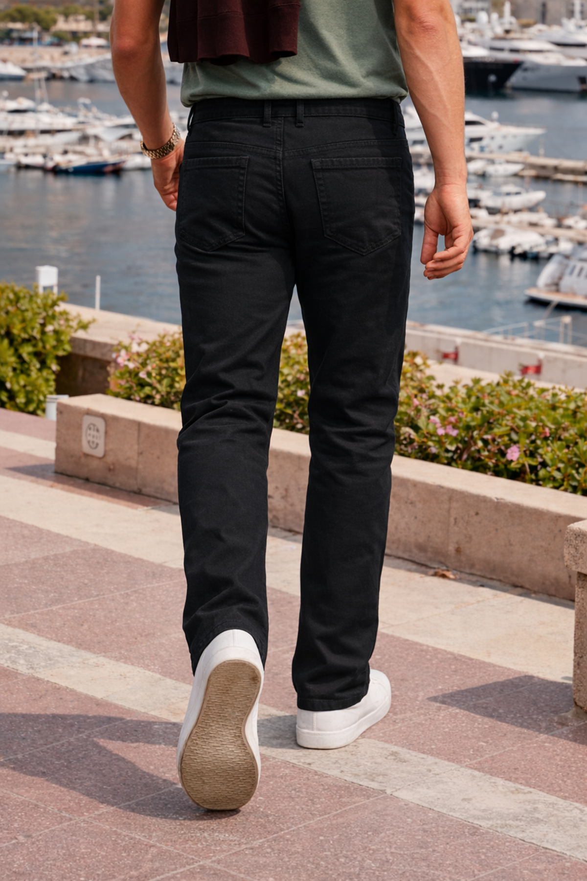 Erkek Relax Fit Siyah Baggy Kargo Pantolon