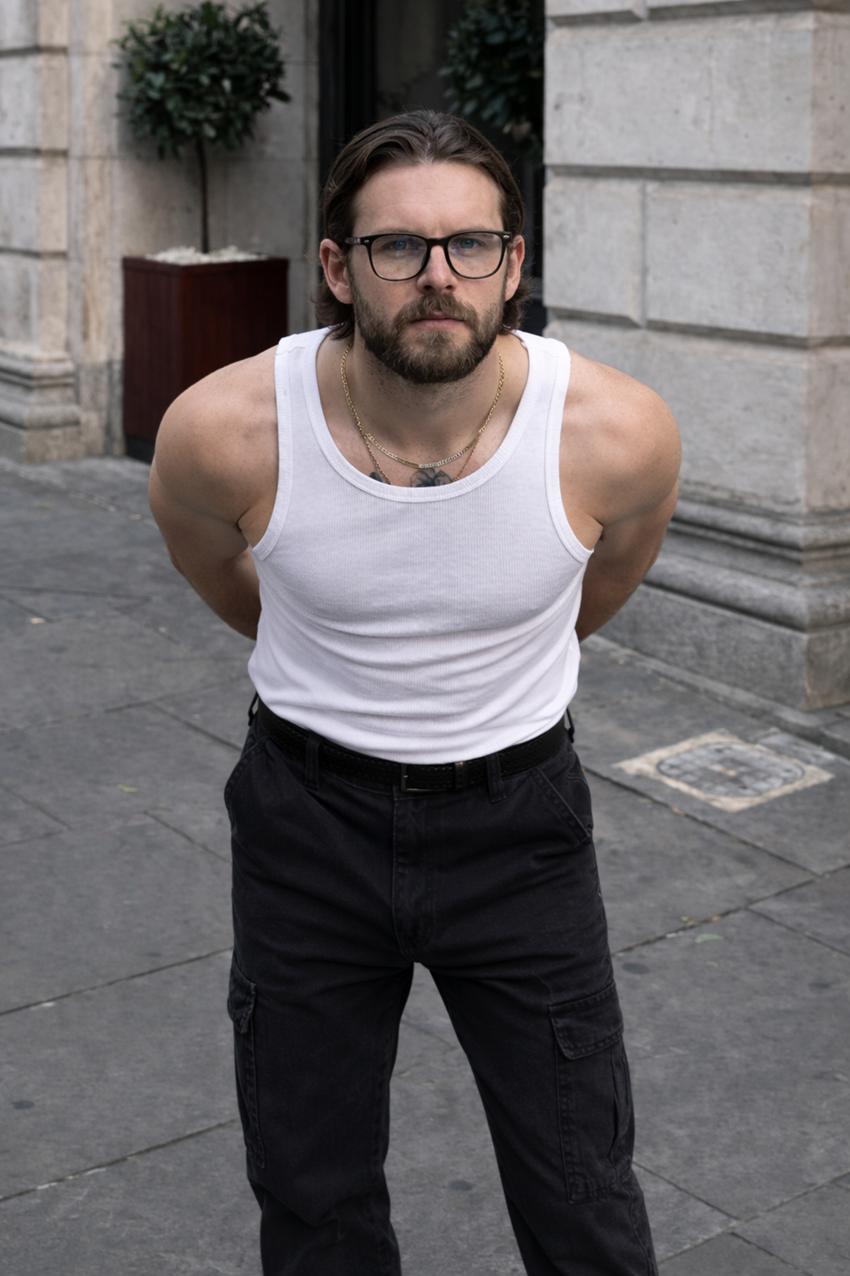 Erkek Günlük Kargo Cep Füme Baggy Pantolon