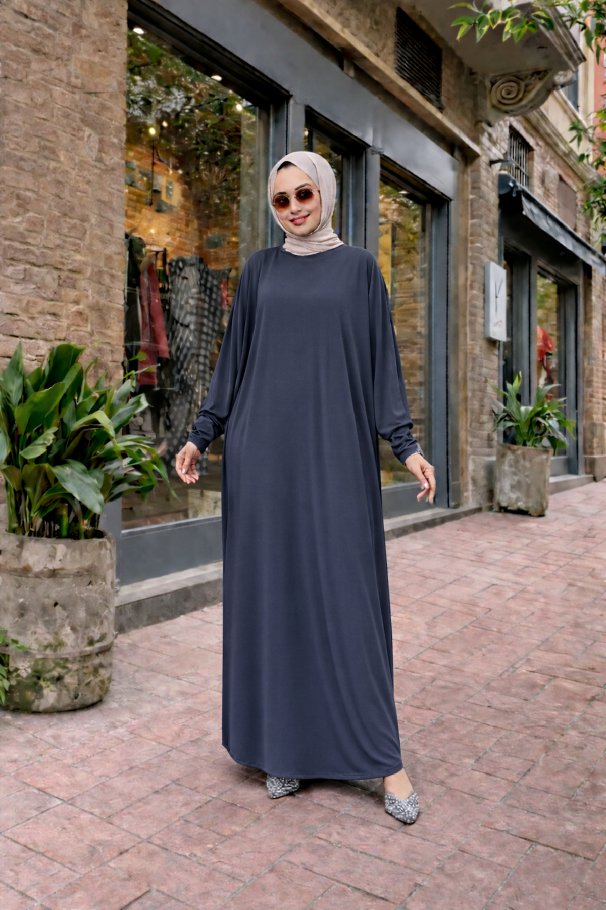 Kadın Premium Comfort Uzun Füme Namaz Elbisesi