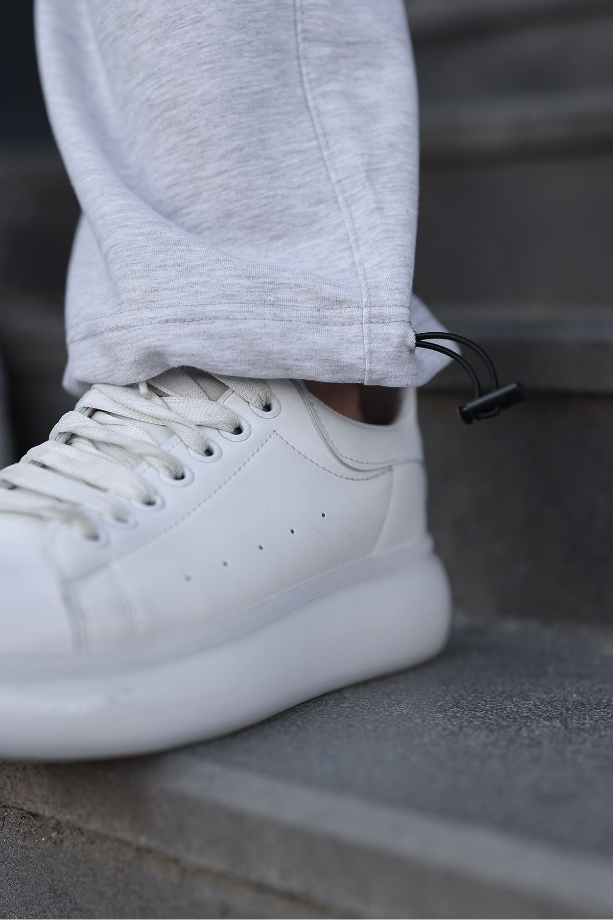 Erkek Günlük Yazlık Beli Lastikli A.Gri Eşofman Altı