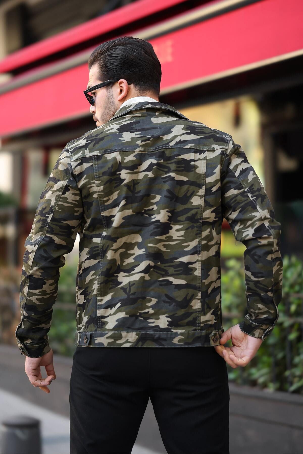 Erkek A Kalite Slim Fit Denim Kot Ceket