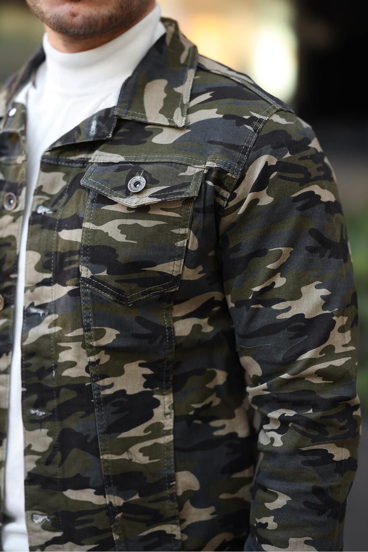 Erkek A Kalite Slim Fit Denim Kot Ceket