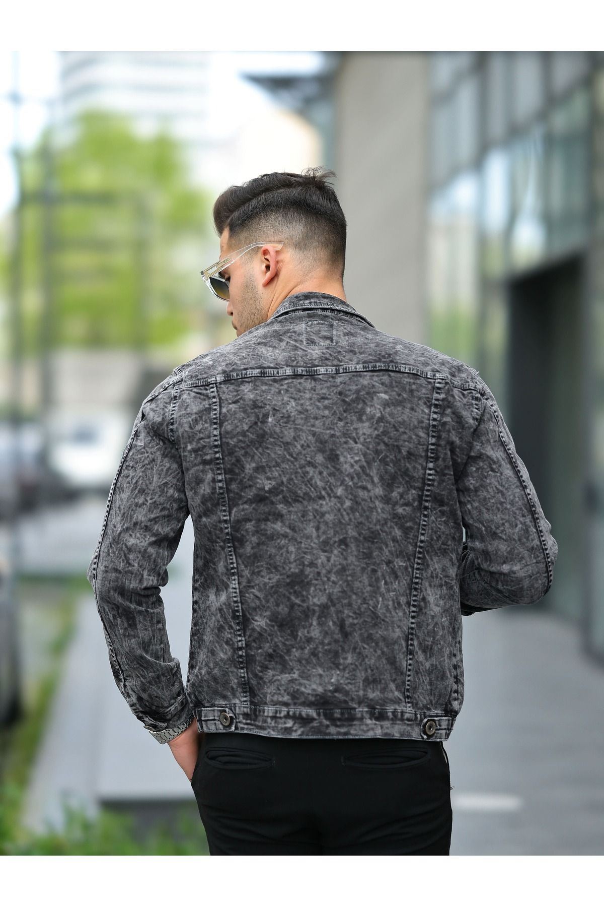 Erkek Gri Kot Ceket