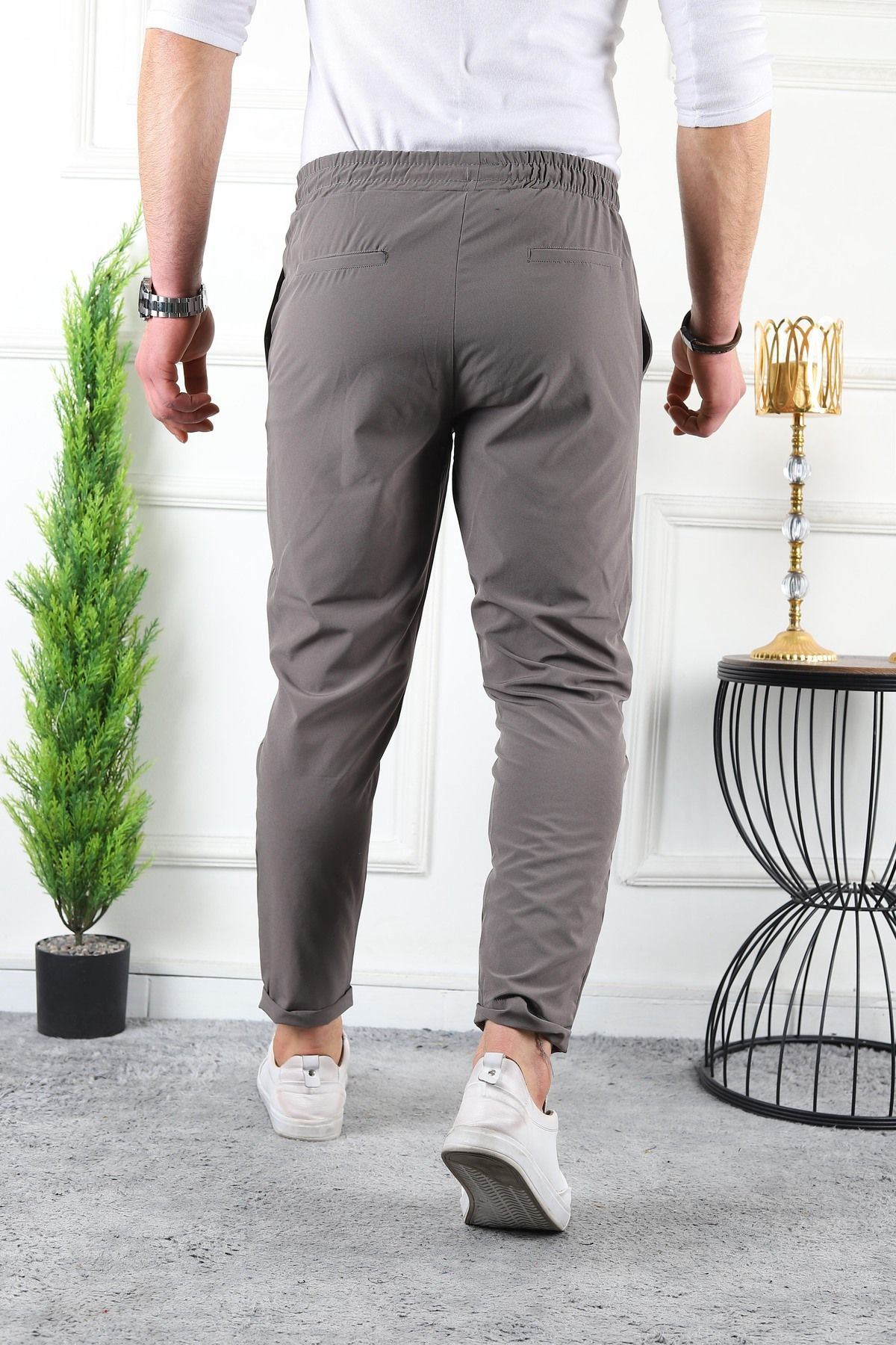 Erkek Double Paça Spor Likra Jogger