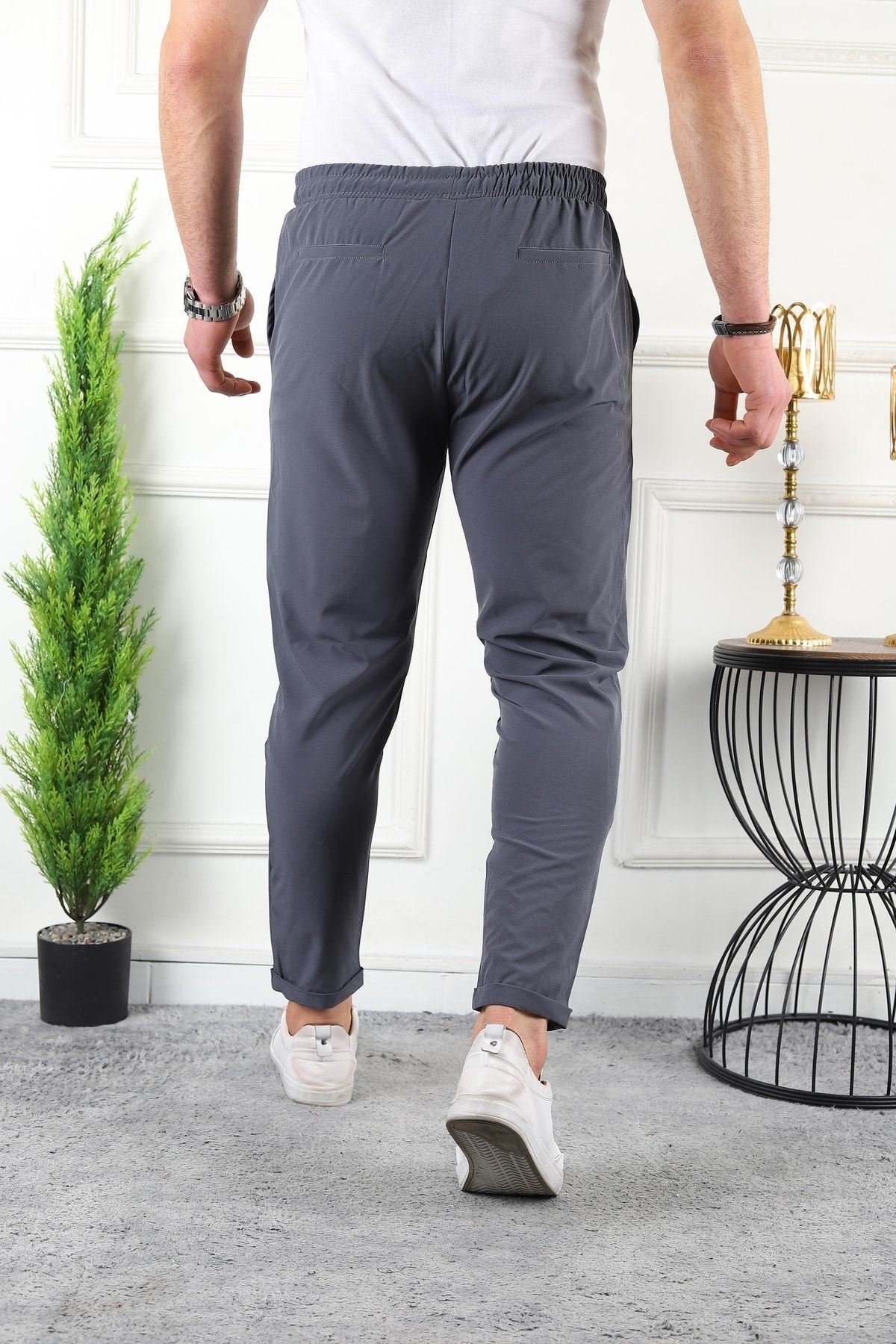 Erkek Double Paça Spor Likra Jogger