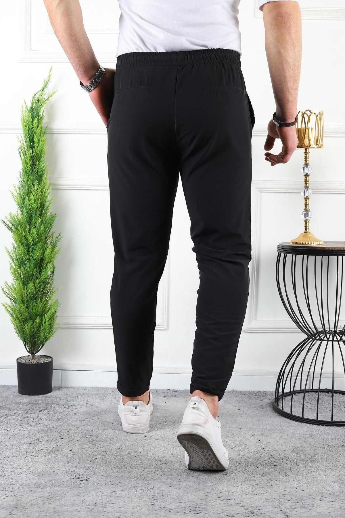 Erkek Double Paça Spor Likra Jogger