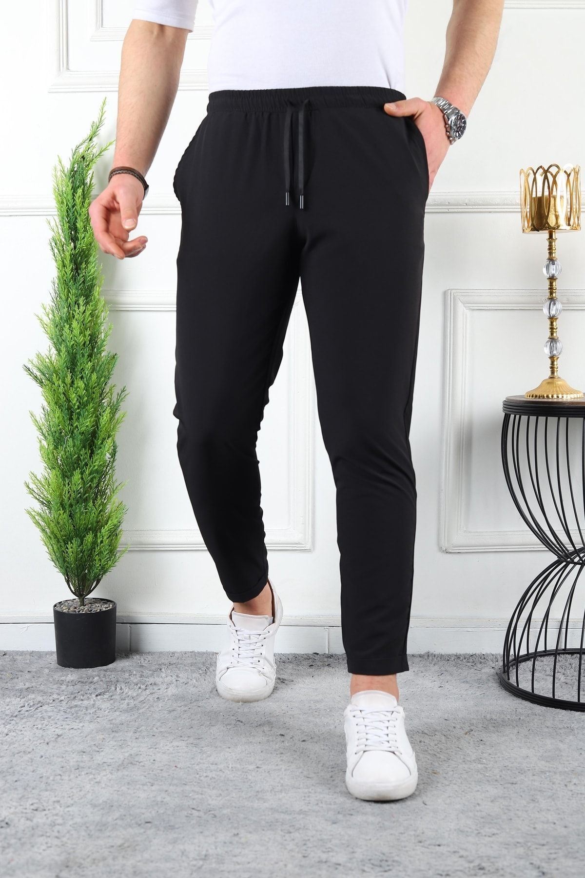 Erkek Double Paça Spor Likra Jogger