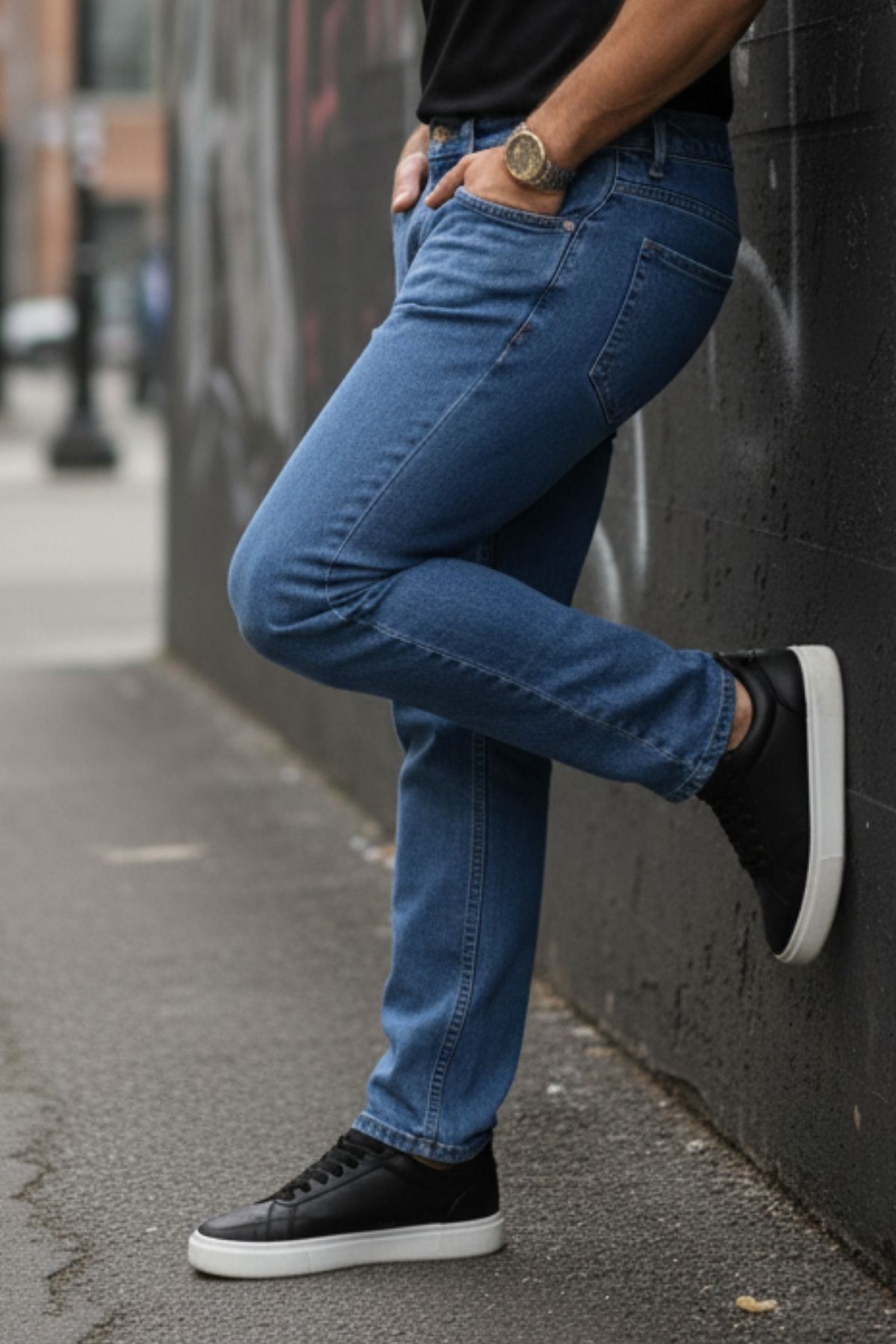 Erkek Bagy Salaş Bol Ve Rahat Kalıp Jeans Pantolon